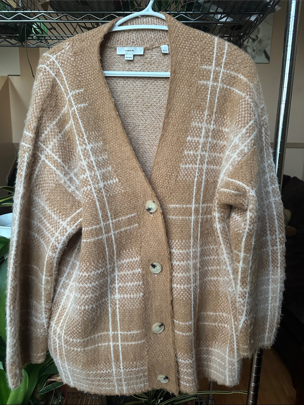 Vince Brushed Alpaca Wool Blend Cardigan